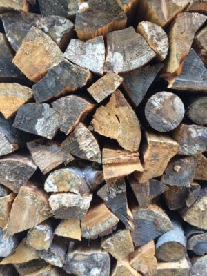 Stacked cordwood